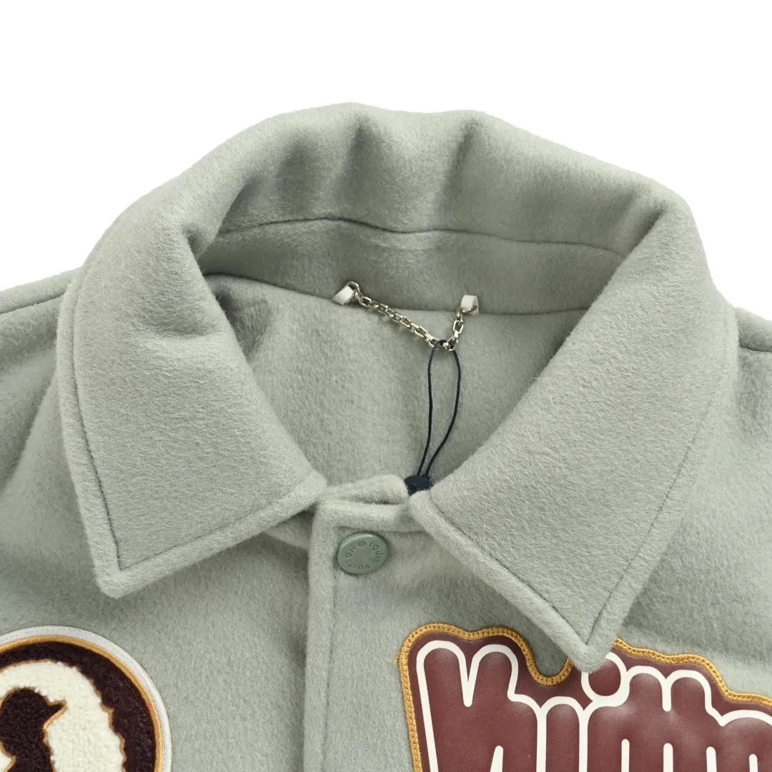 Louis Vuitton 23Fw Eye of the Devil Heavy Embroidered Baseball Jacket Jacket
